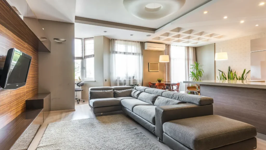 An area rug is the single most impactful design element in a living room