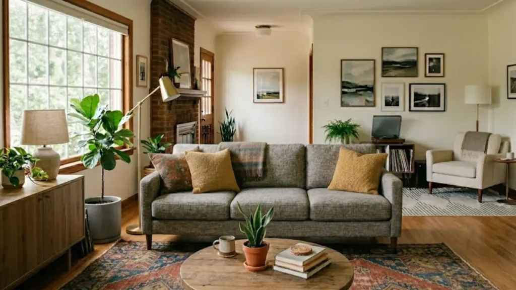 best rug for grey couch — patterned kilim persian rug