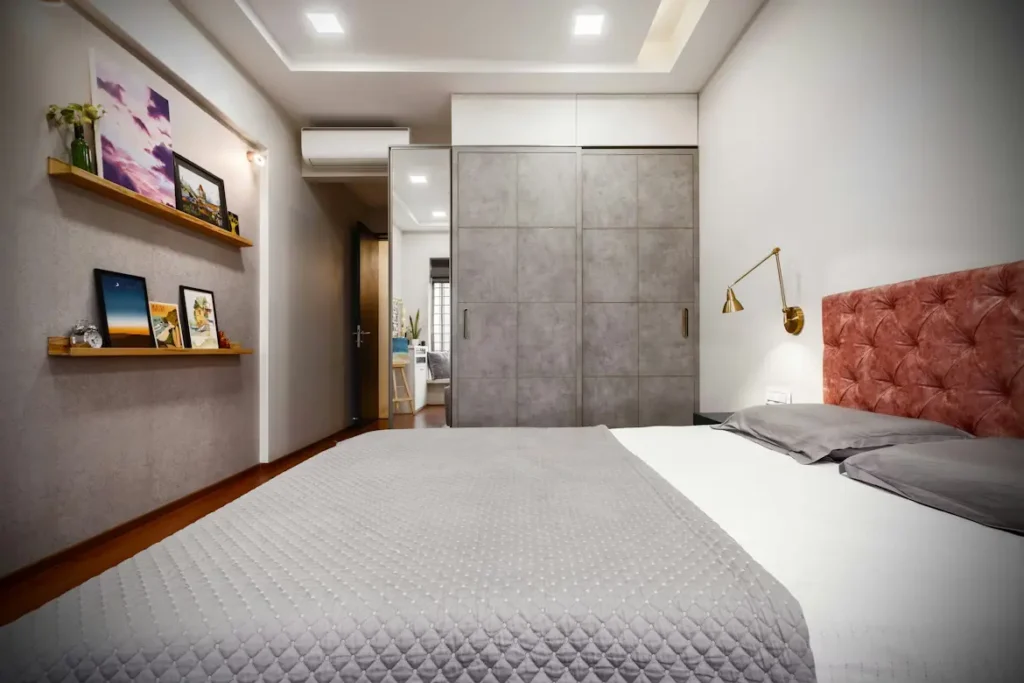 small bedroom storage ideas with under bed bins shelves and space saving furniture