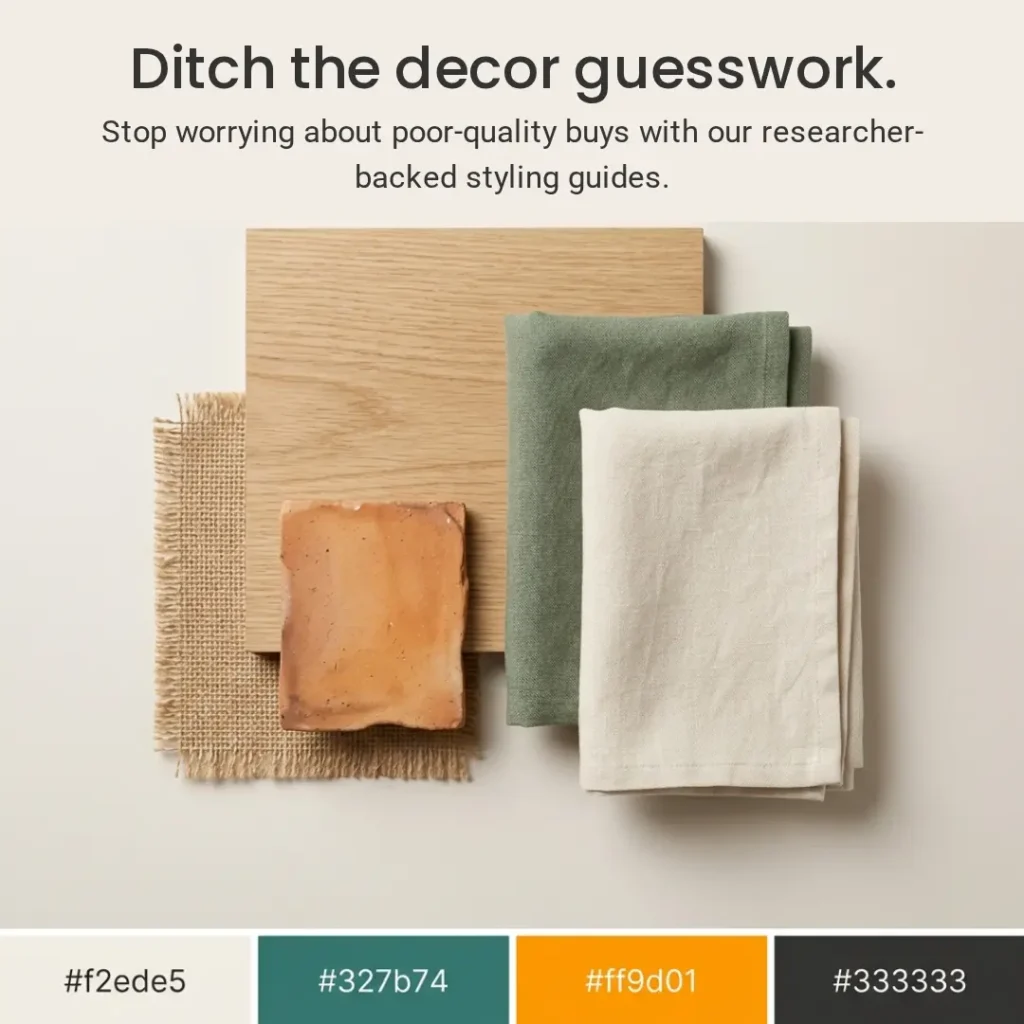 earthy color palette for living room with brown sofa