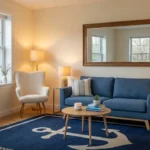 IMgae showing small cozy living room. how to decorate a small living room without clutter