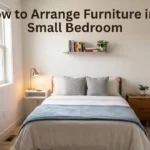 A small bedroom showing how to arrange furniture in a small bedroom